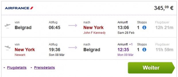 Beograd >> New York >> Beograd