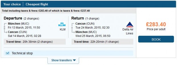 Minhen >> Cancun >> Minhen