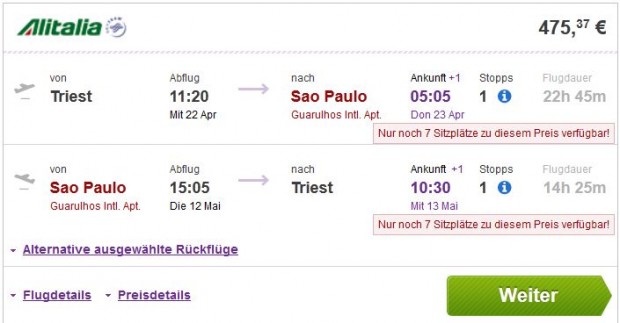 Trst >> Sao Paulo >> Trst