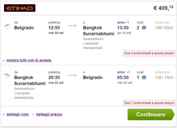 Beograd >> Bangkok >> Beograd