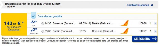 Brisel >> Teheran >> Brisel, sa Dinersom na Edreams stranicama