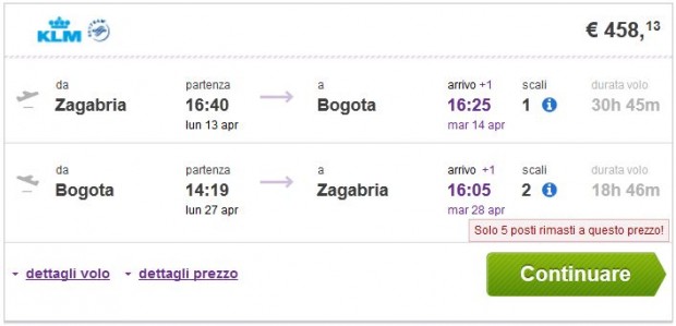 Zagreb >> Bogota >> Zagreb