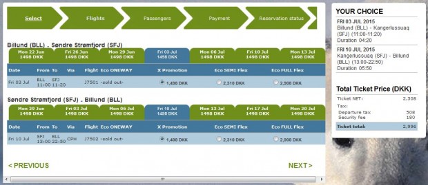 Billund >> Kangerlussuaq >> Billund