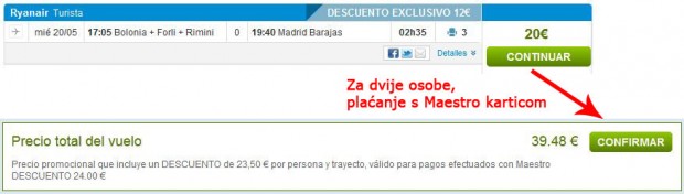 Bolonja >> Madrid, na rumbo.es stranicama