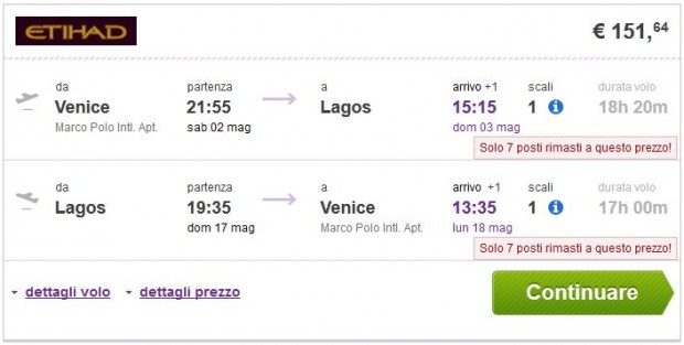 Venecija >> Lagos >> Venecija