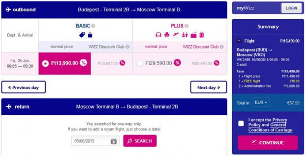 Budimpešta >> Moskva