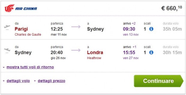 Pariz >> Sydney >> London