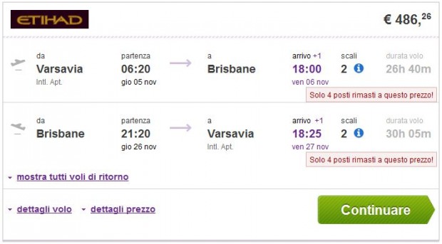 Varšava >> Brisbane >> Varšava