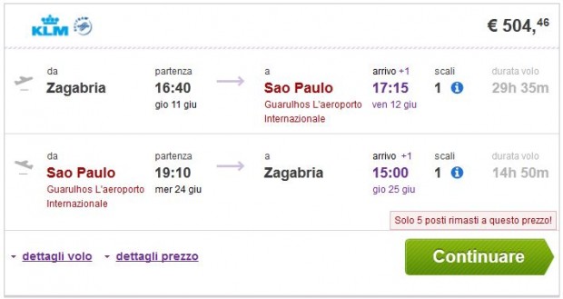 Zagreb >> Sao Paulo >> Zagreb