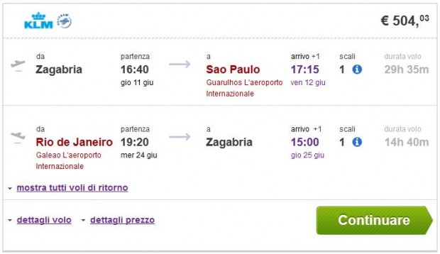 Zagreb >> Sao Paulo -- Rio de Janeiro >> Zagreb