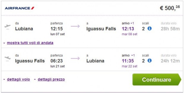 Ljubljana >> Iguassu Falls >> Ljubljana