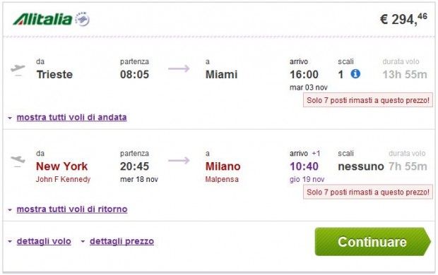 Trst >> Miami -- New York >> Milano