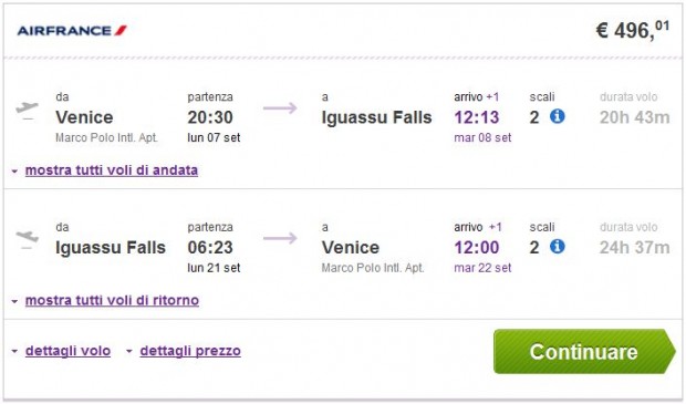 Venecija >> Iguassu Falls >> Venecija
