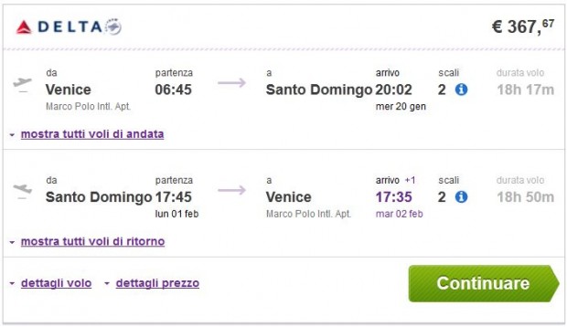 Venecija >> Santo Domingo >> Venecija