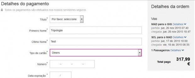 Plaćanje je na Last Minute stranicama s Diners karticom