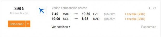 Madrid >> Buenos Aires — Santiago >> Madrid