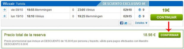 Minhen (Memmingen) >> Vilnius >> Minhen (Memmingen), na Rumbo stranicama