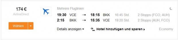 Venecija >> Bangkok >> Venecija