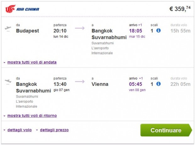 Budimpešta >> Bangkok >> Beč