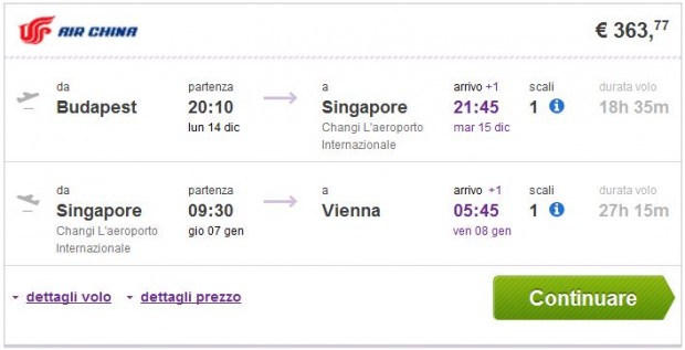 Budimpešta >> Singapur >> Beč