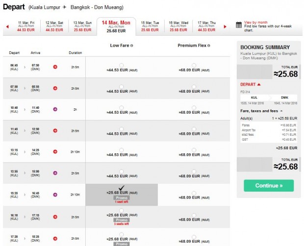 Kuala Lumpur >> Bangkok