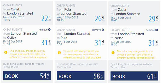 Osijek-Pula-Zadar-London