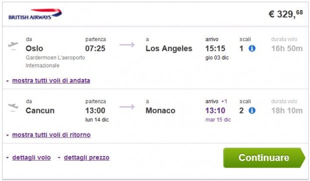 Oslo >> Los Angeles -- Cancun >> Minhen