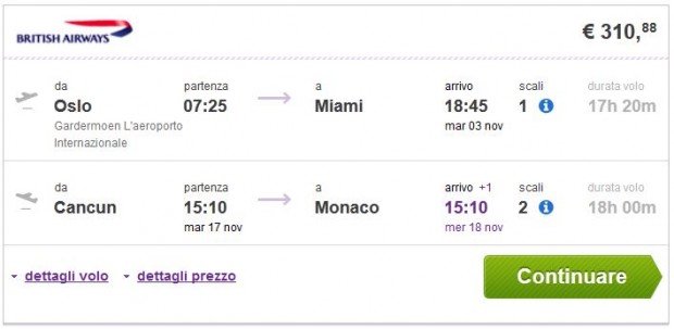 Oslo >> Miami -- Cancun >> Minhen