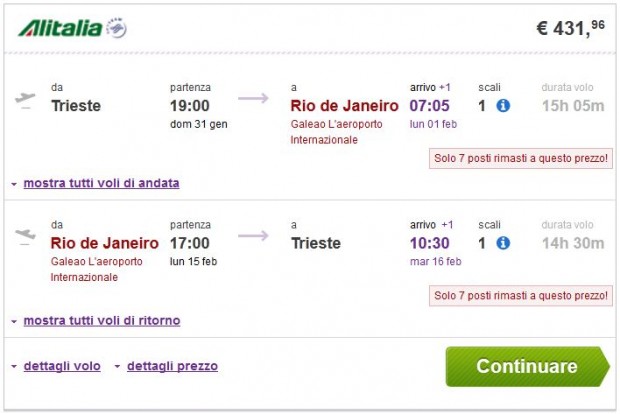 Trst >> Rio de Janeiro >> Trst
