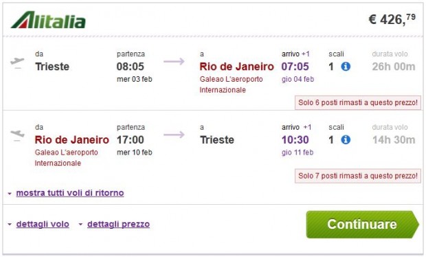 Trst >> Rio de Janeiro >> Trst