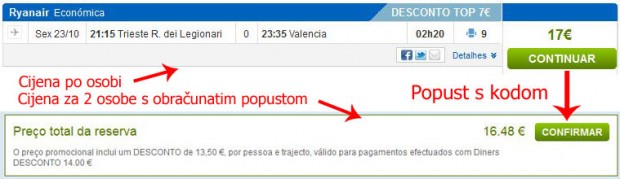 Trst >> Valencia, na rumbo.pt stranicama