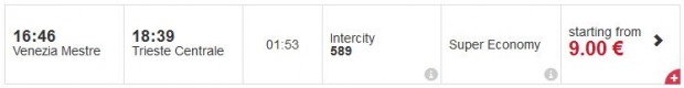 Venezia Mestre – Trieste Centrale