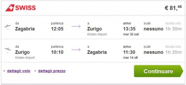 Zagreb >> Zurich >> Zagreb