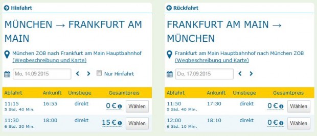 Minhen >> Frankfurt >> Minhen