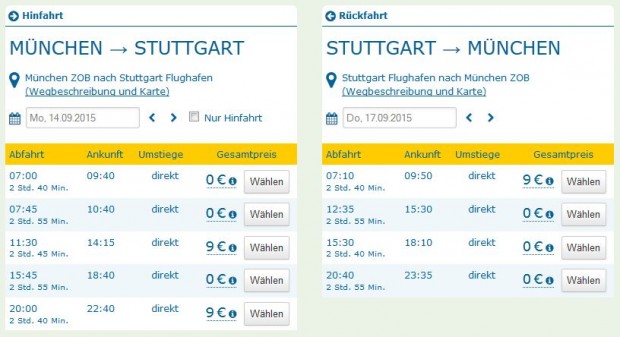 Minhen >> Stuttgart >> Minhen