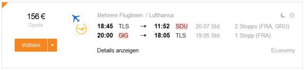Toulouse >> Rio de Janeiro >> Toulouse