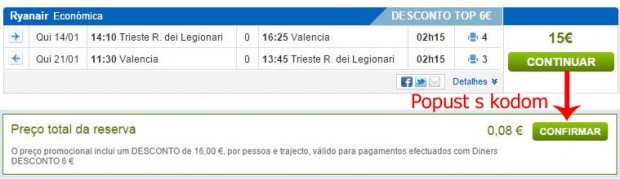 Trst >> Valencia >> Trst, na rumbo.pt stranicama