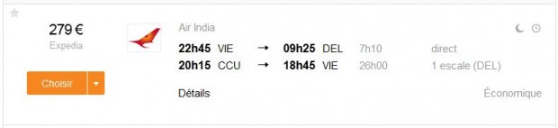 Beč >> Delhi -- Kolkata >> Beč