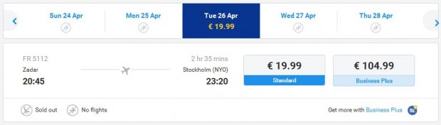 Zadar >> Stockholm