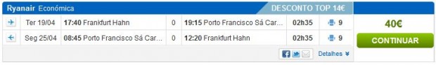 Frankfurt (Hahn) >> Porto >> Frankfurt (Hahn)