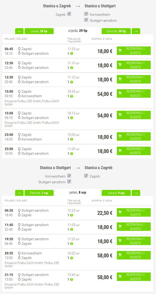 Zagreb >> Stuttgart >> Zagreb