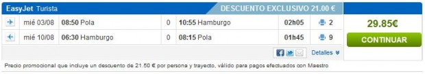 Pula >> Hamburg >> Pula