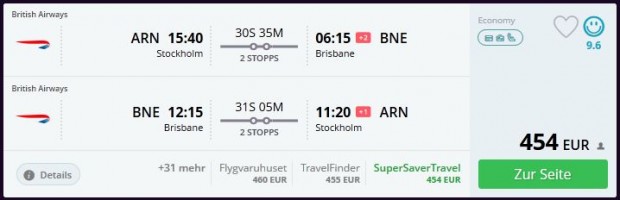 Štokholm >> Brisbane >> Štokholm