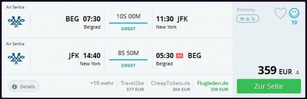 Beograd >> New York >> Beograd
