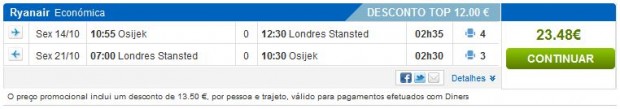 Osijek >> London >> Osijek
