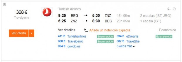 Beograd >> Zanzibar >> Beograd