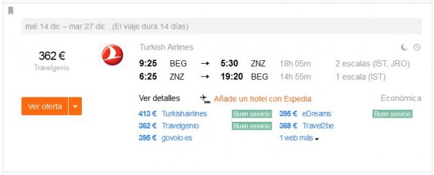 Beograd >> Zanzibar >> Beograd