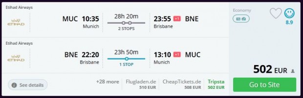 Minhen >> Brisbane >> Minhen