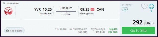 Vancouver >> Guangzhou