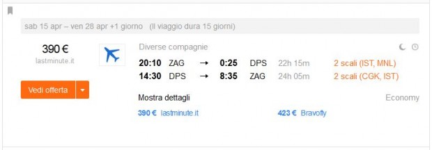 Zagreb >> Denpasar (Bali) >> Zagreb